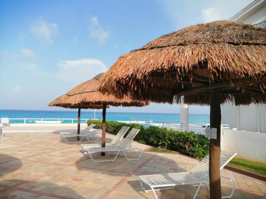 Placentero Depa En Mar Caribe! Cancún Eksteriør billede